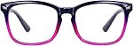 Maxjuli Lunettes de blocage de la lumière bleue,Lisez/Gaming/TV/Phone pour les femmes Hommes(Transparent)