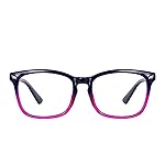 MAXJULI Blue Light Blocking Glasses,Computer Reading/Gaming/TV/Phones Glasses for Women Men(Purple Gradient Pink)