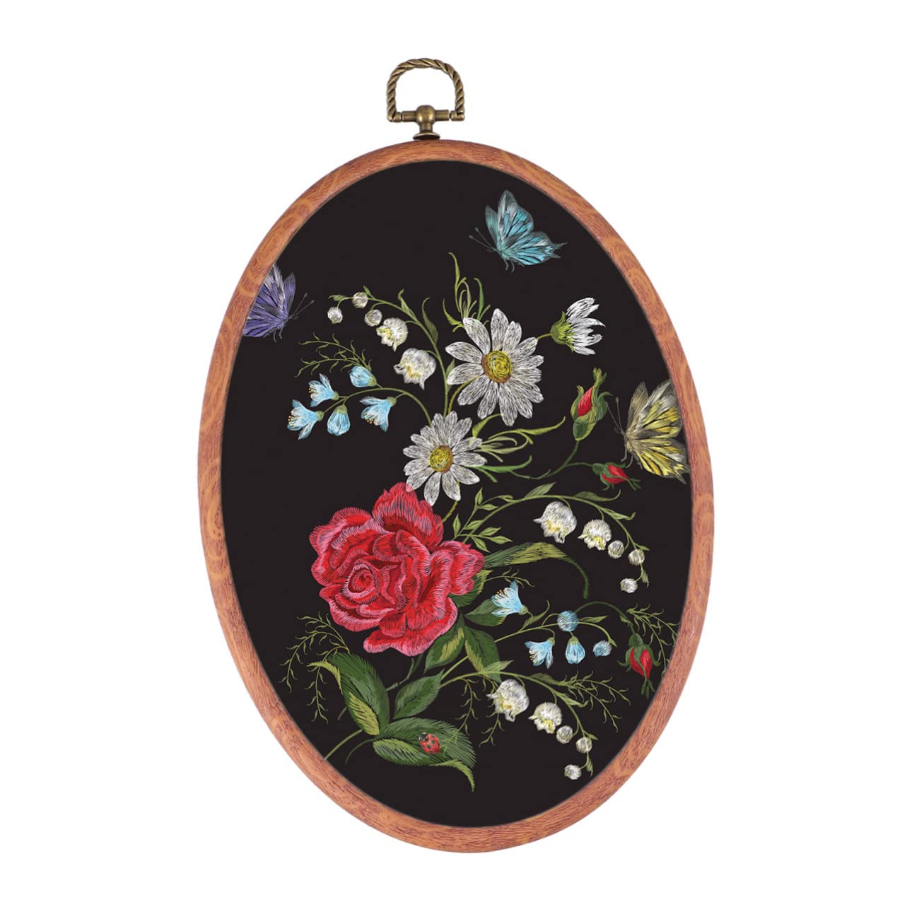 OSALADI 3pcs DIY Embroidery Hoop Imitated Wooden Frame for Cross Stitch Sewing Crafts for Handcraft Projects Wall Decoration