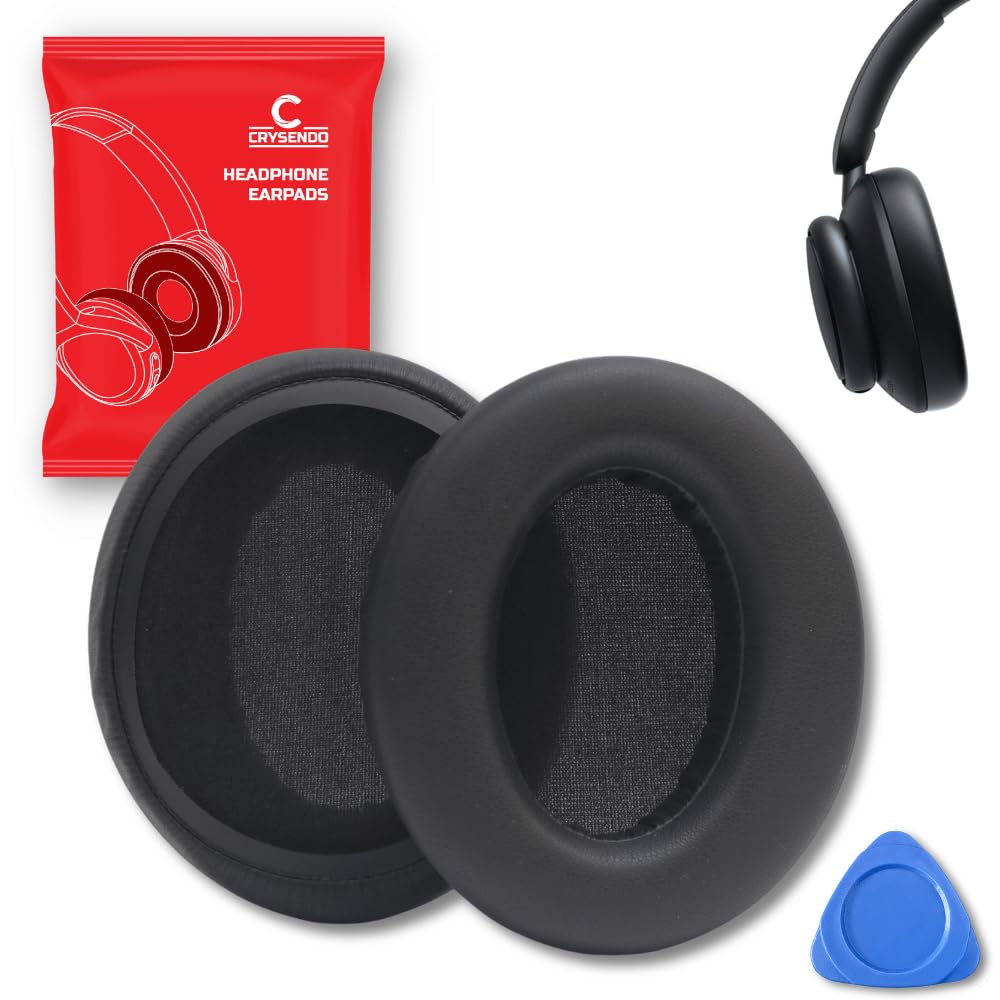 Crysendo Replacement Ear Pads for Tribit XFree Go, Protein Leather, Black