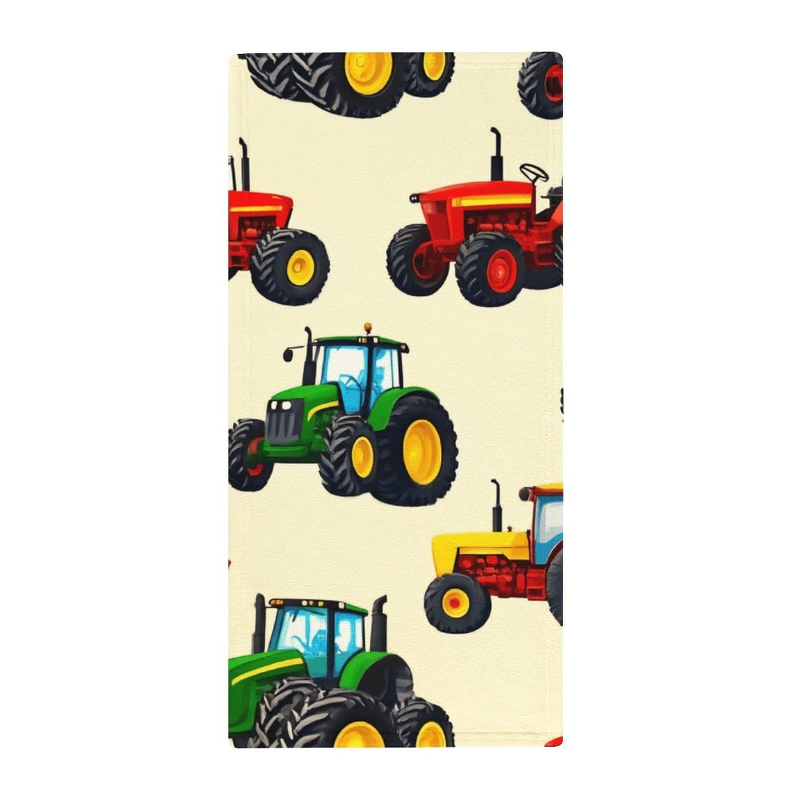 Anceky Microfiber Bath Towels for Gym & Spa, Vintage Tractors Car Super Soft Quick-Drying Hand Towels
