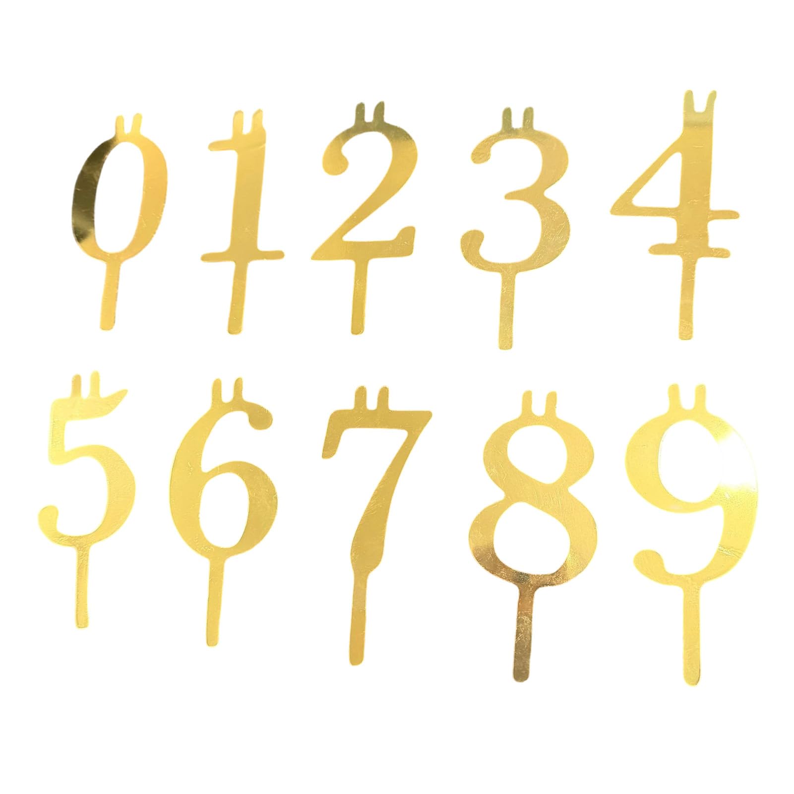 KIXZSAZ Reusable Number Birthday Candle Holder Set Adjustable Candles Stand Personalized Celebrations With Cake Accessories Cake Topper Decorations Party Cakes Accessories, gold