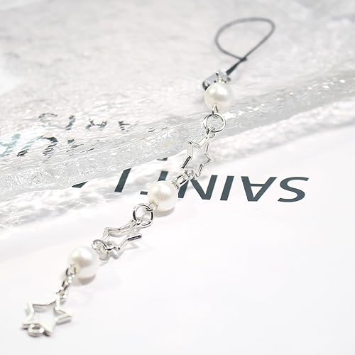 Miniatura 2 de Abalorios con cuentas para teléfono, pulsera de perlas, correa de muñeca, bonita correa para cámara, decoración de teléfono para cartera, AirPods,