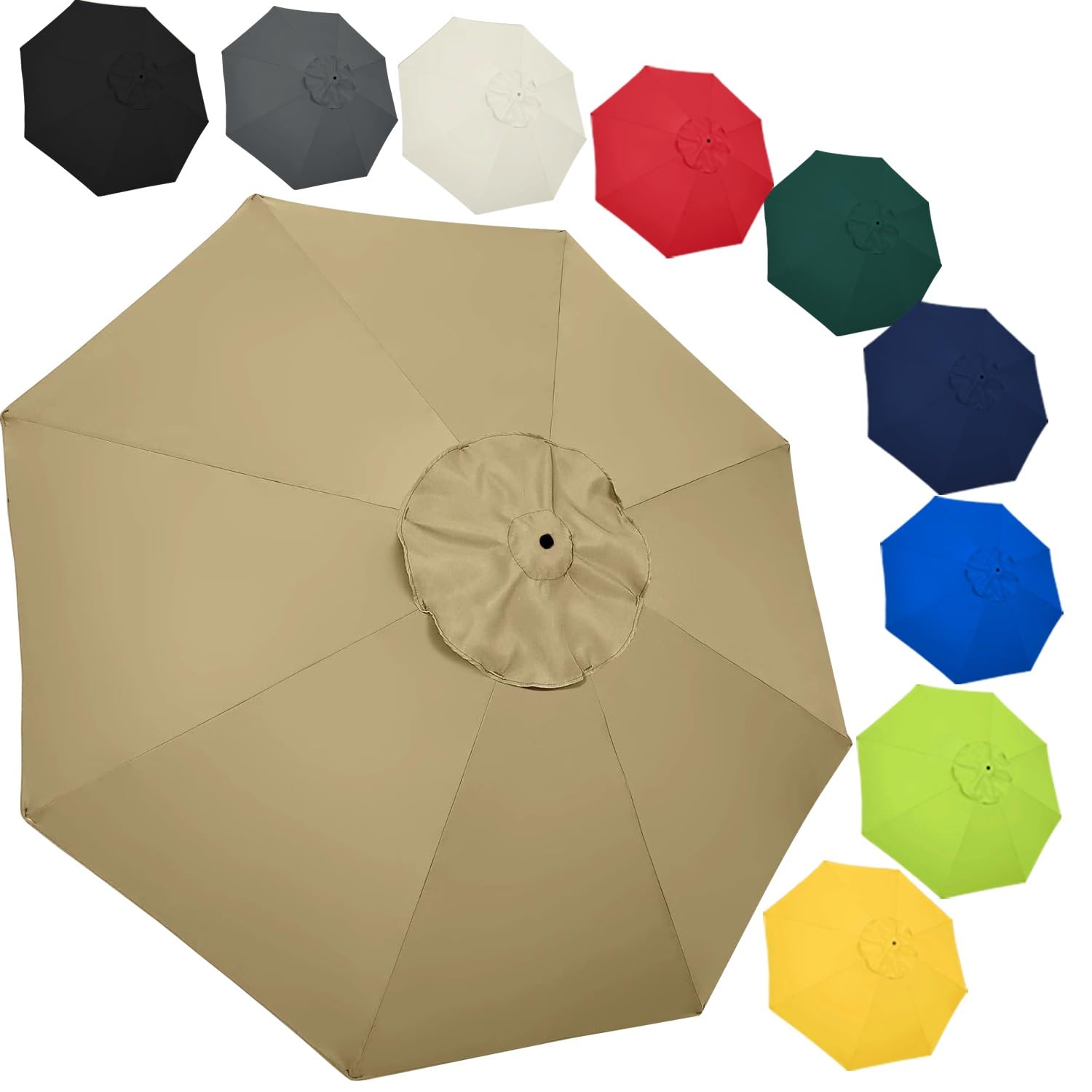 10 ft replacement patio umbrella cover Amazon.com: 6.5ft/7.5ft/8ft/9ft/10ft Replacement Umbrella Cover, 6/8 Ribs Outdoor  Market Table Patio Umbrella Top Canopy Replacement UV Protective Cloth,  Parasol Canvas Replacement(Khaki) : Patio, Lawn & Garden