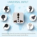 KAVANA UK Adapter for Indian Pins, India to UAE, Hong Kong, Dubai, UK Adapter Plug - Type G Adapter - Perfect for Laptop, Camera, Chargers,Etc (Pack of 3) White gallery image