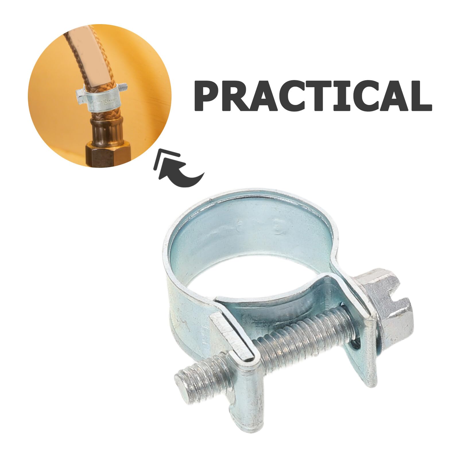 30 Unidades Kit Surtido de 30 Abrazaderas de Inyección de Combustible para Mangueras de 1/4, 5/16 y 3/8 Pulgadas, Metal Protección Anticorrosión y Ajuste Firme para Diésel