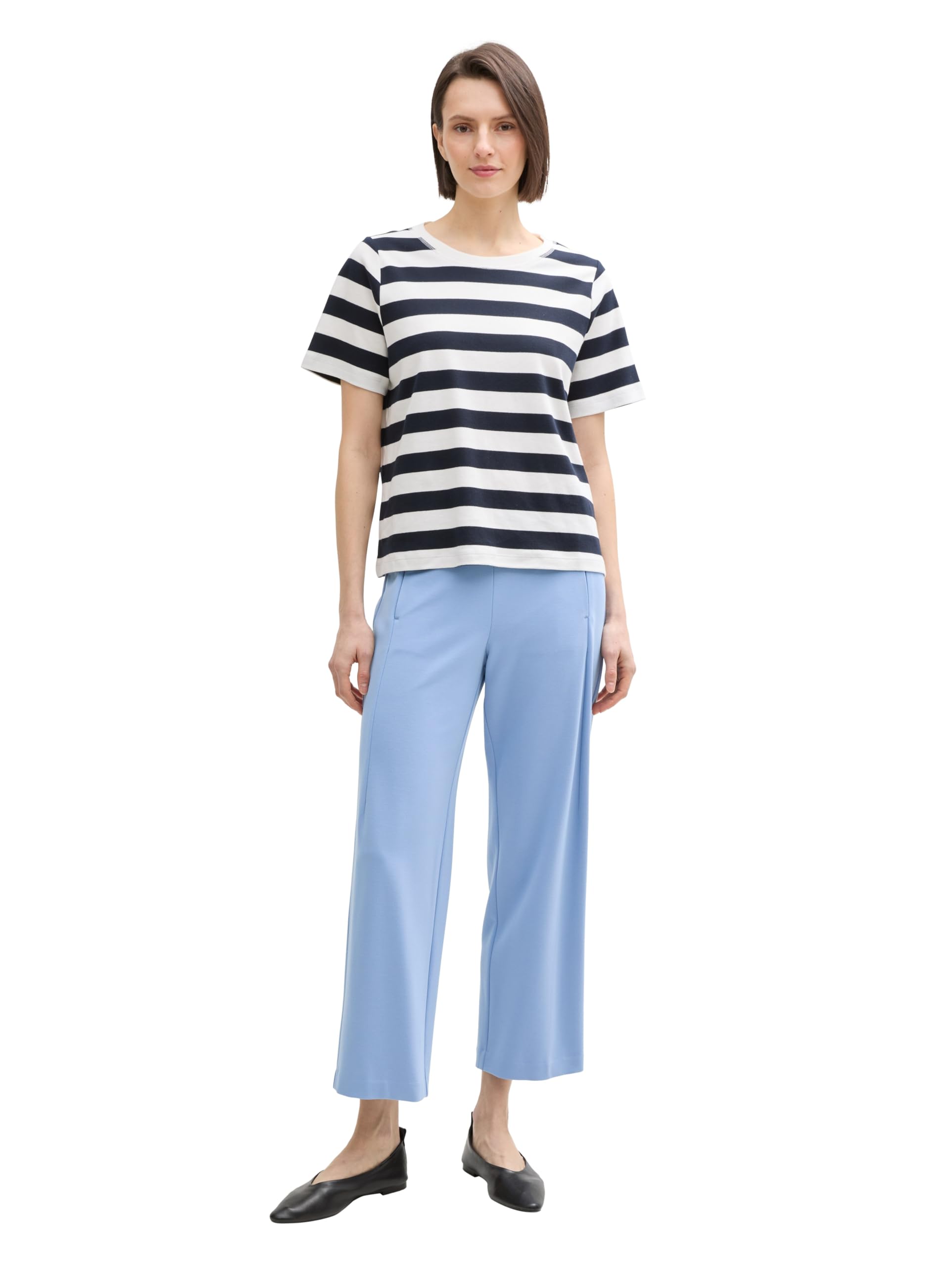 Tom Tailor Damen Cropped Straight Leg Hose