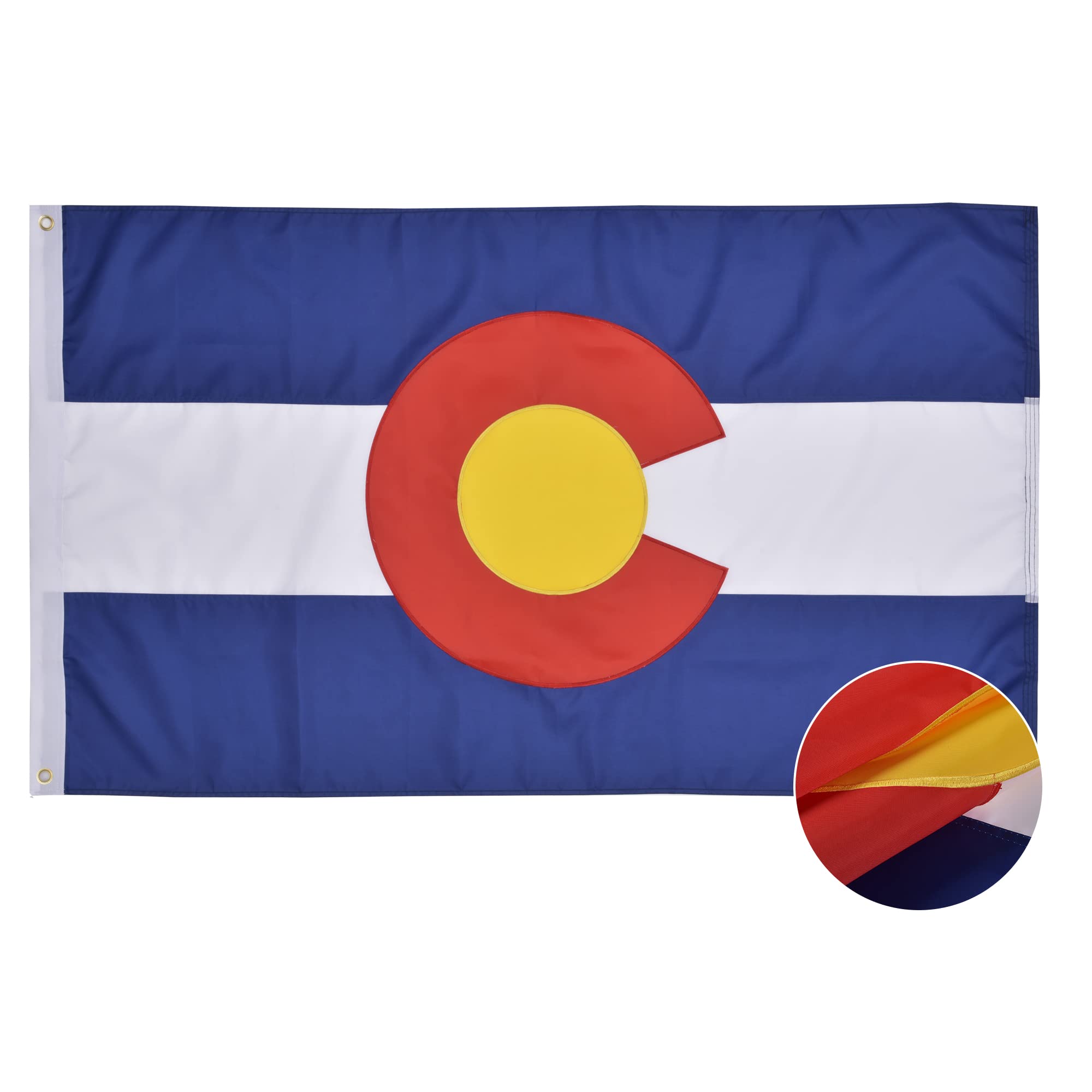 Amazon.com : VICDRIA Colorado State Flag 4x6 Ft Deluxe Full