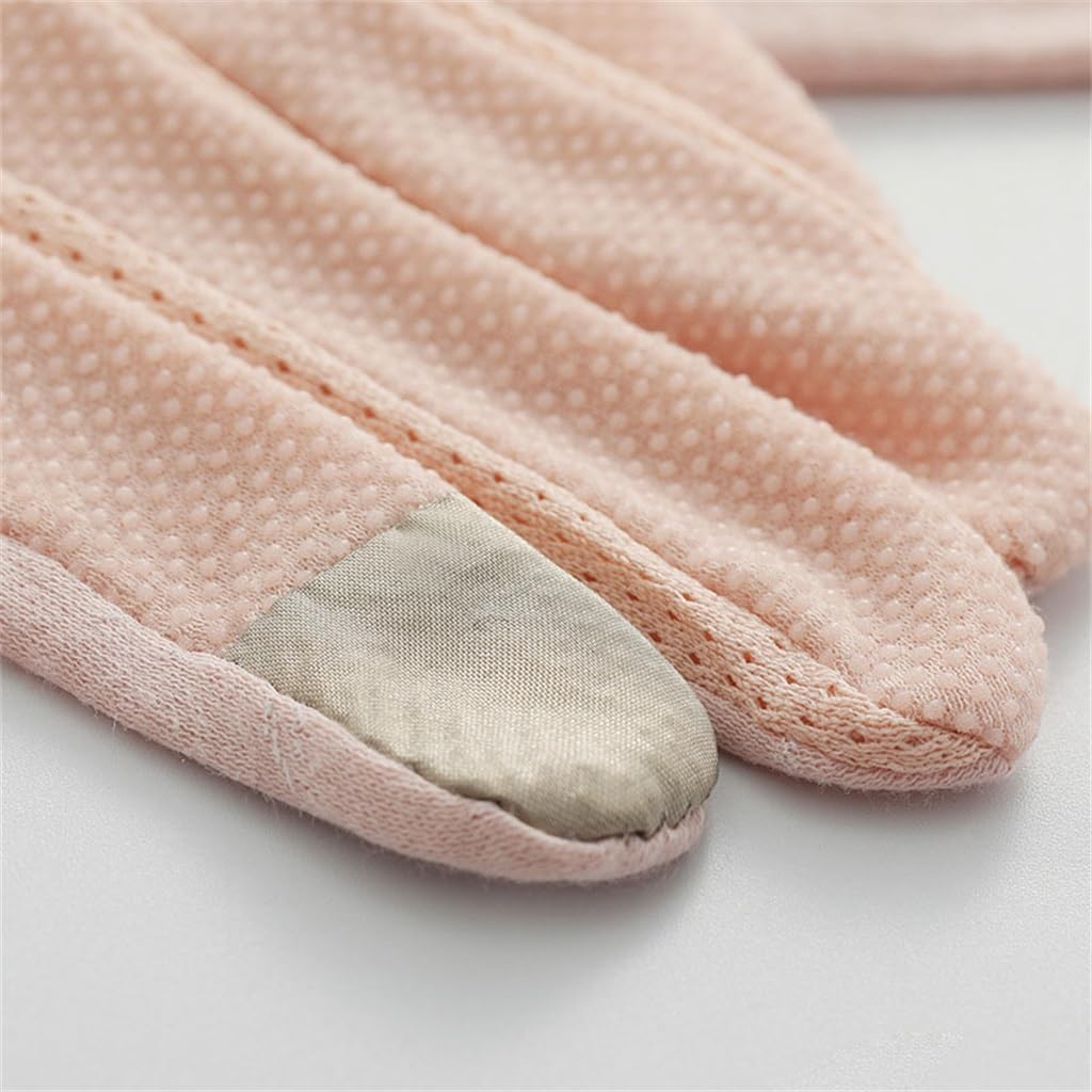 Sun protection gloves, women's short cotton sunshade, spring and autumn touch screen gloves