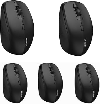 Wireless Mouse for Laptop Portable Mouse with Mouse Pad 2.4G/BT Ergonomic for Right or Left Hand Use 3 Adjustable DPI and USB Nano Receiver for PC Notebook Desktop Computer Mac 5pack