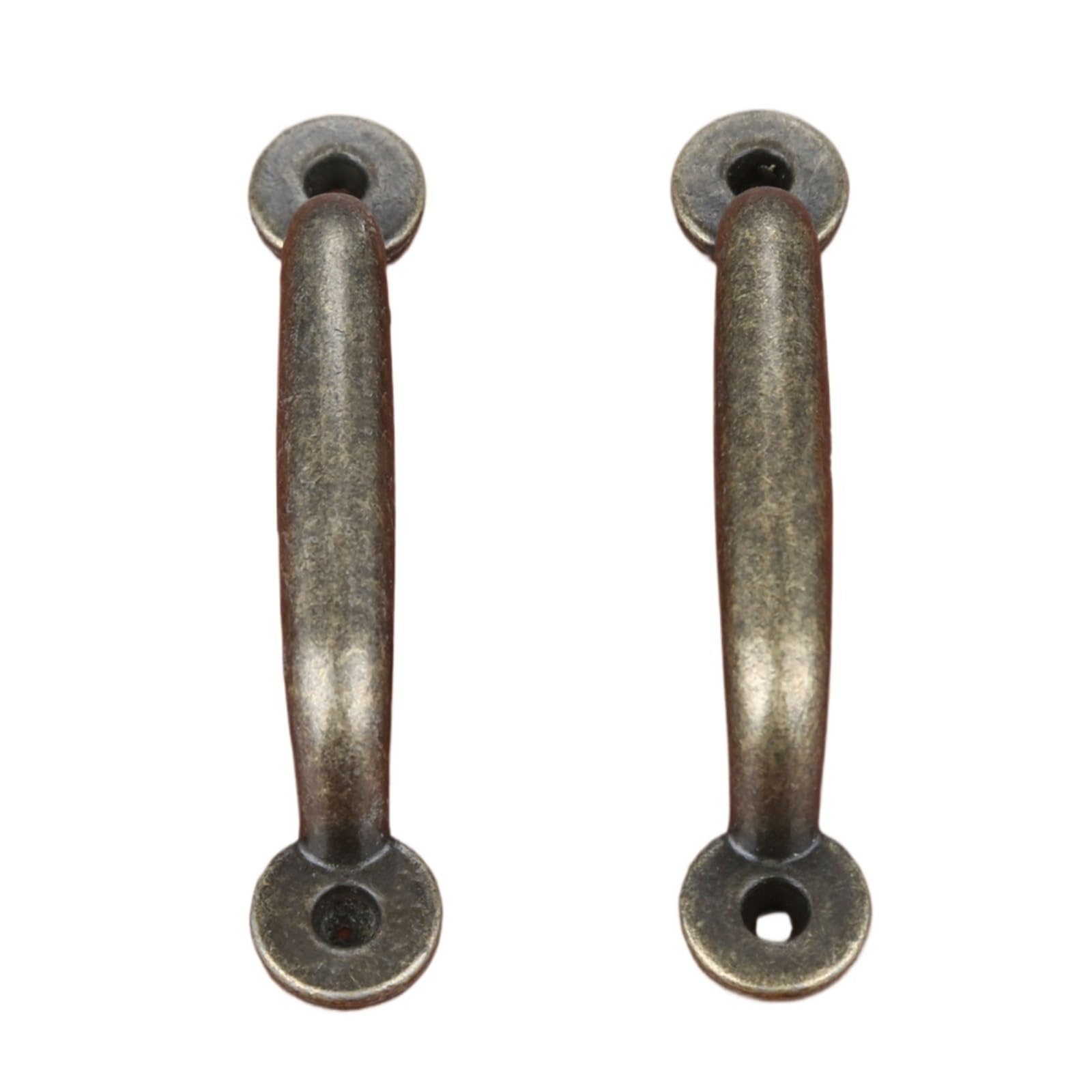 YILWPV 2 Pcs Antique Bronze Furniture Handle Door Cupboard Drawer Kitchen Wood Box Pull Cabinet and Knobs with Screws Handle Sets