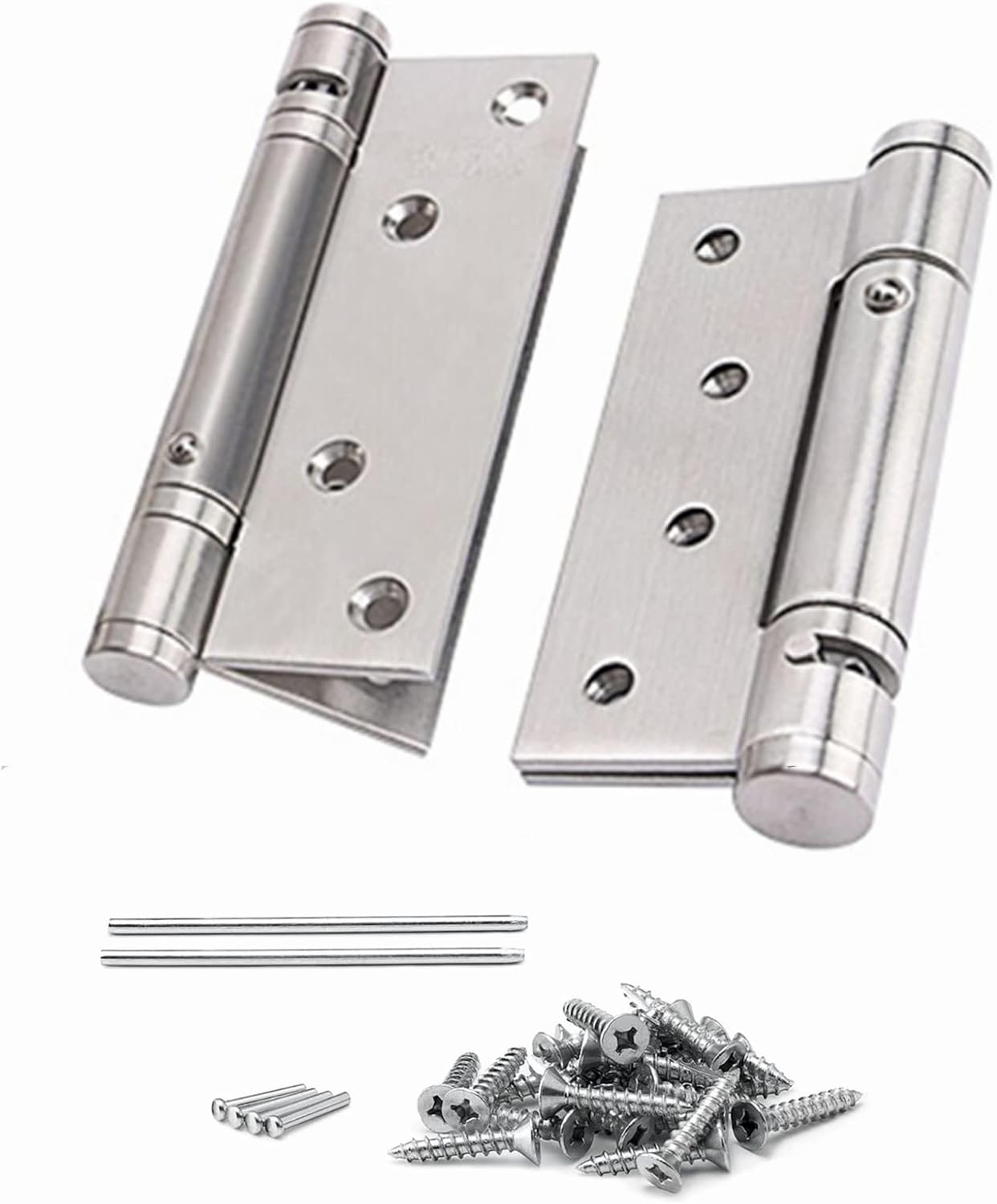 Self Closing Door Hinges 4 Inch,Automatic Door Closer Brushed Nickel