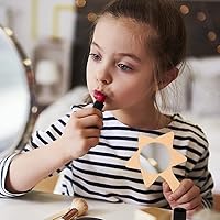 Vista 3 de Kisangel Espejo de mano hecho a mano sin pintar de 5.59 x 3.74 pulgadas, ligero, para niños, para maquillaje y decoración creativa, juego de 8