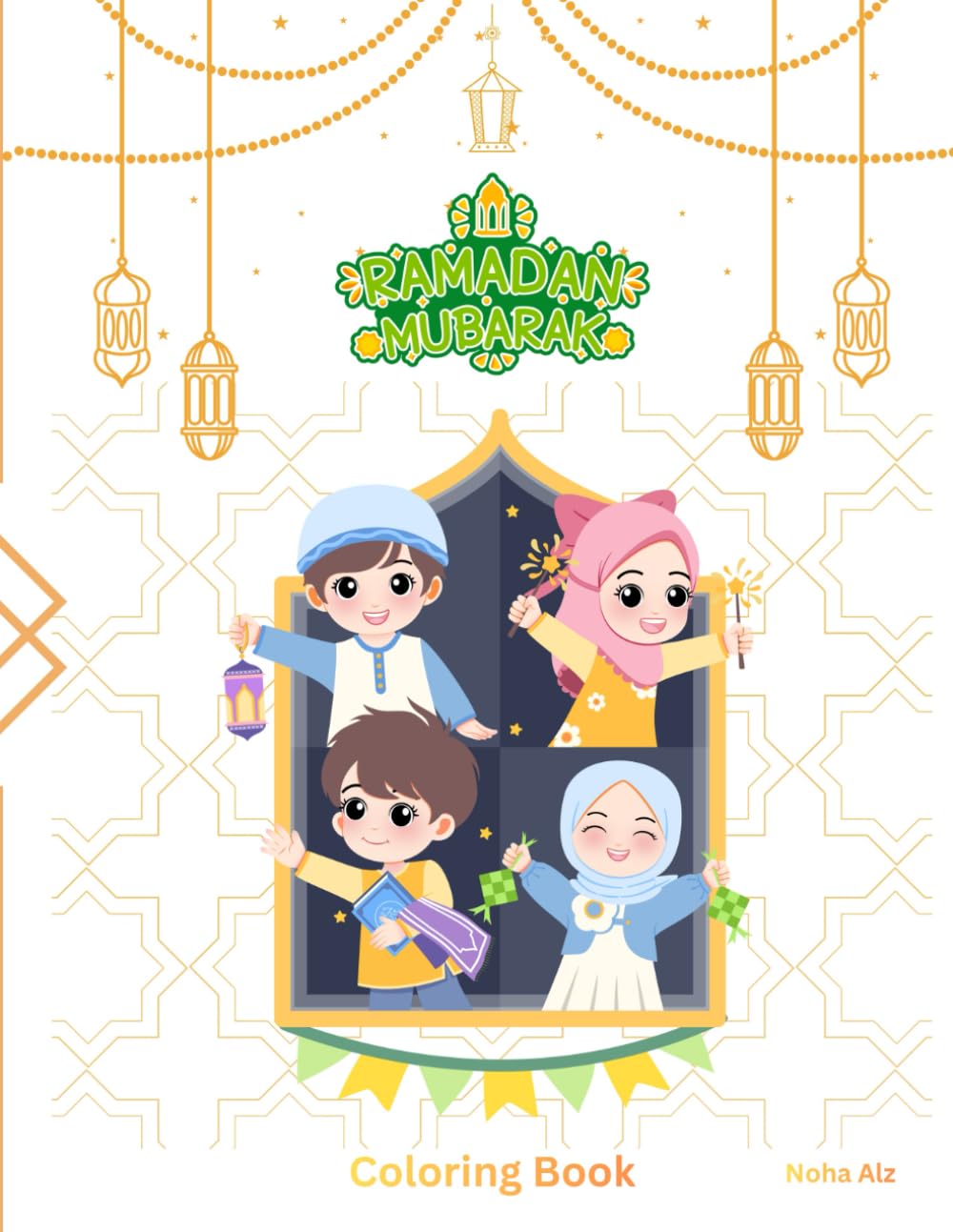 Ramadan Mubarak Coloring Book: Easy Coloring for Little Hands