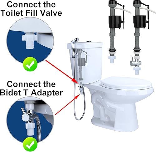 Miniatura 2 de YUHX Adaptador de pantalla de filtro de agua de inodoro de 7/8 pulgadas (2 piezas) para válvula de llenado de tanque de inodoro 7/8 y conector T de