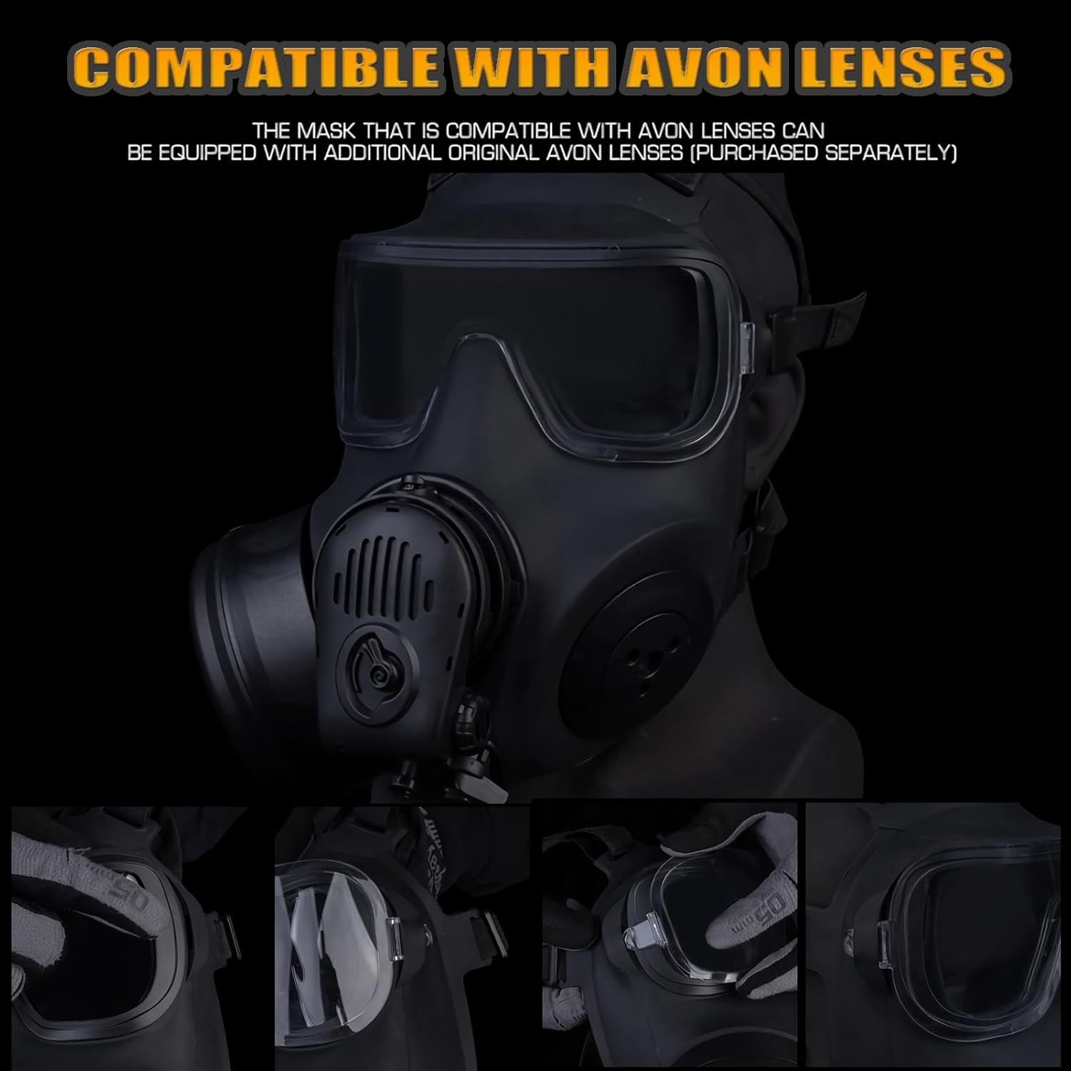 Airsoft Tactical Full Face Mask Model Filter Respirator Built-in Fan and Microphone for Cosplay CS Sport Game Movie Props