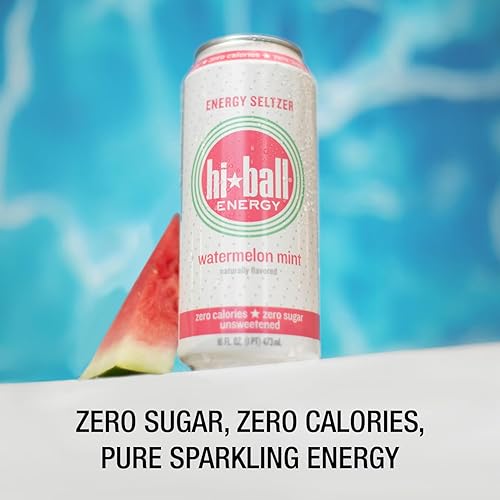 Miniatura 3 de Hiball Energy - Seltzer energético de sandía sin azúcar ni calorías 8 unidades de 16 onzas líquidas