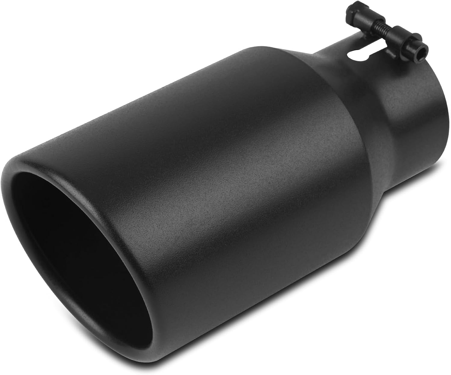 Vurkcy 3" Inlet 4.5" Outlet Black Stainless Steel Exhaust Tip - Bolt-On 9" Tailpipe for 3" OD Pipes, Polished Aggressive Look