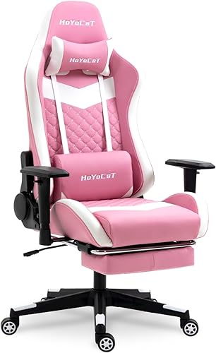HoYoCaT Silla de juegos silla ergonómica de videojuegos silla de computadora sillón reclinable de 180 silla E-Sports con reposabrazos ajustable en