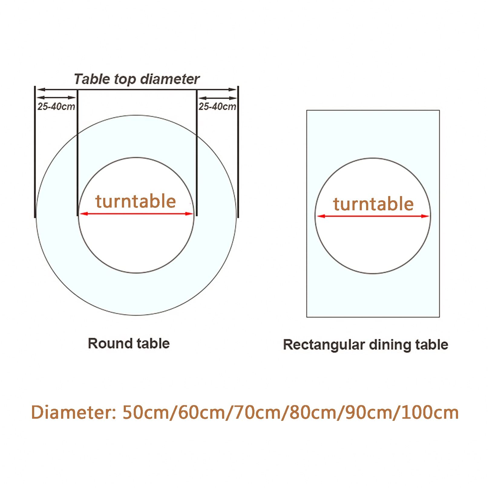 Silent Bearing Lazy Susan - Bandeja giratoria suave para cocina, comedor, banquetes y fiestas, perfecta para entretener y servir alimentos