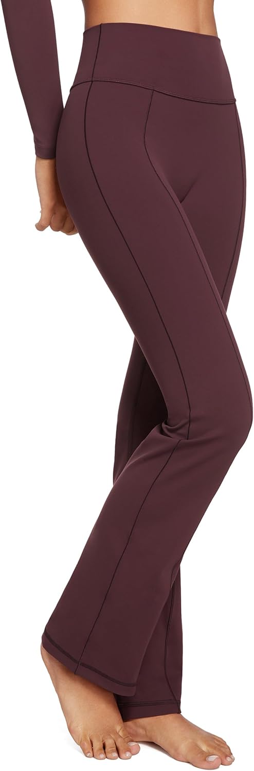 INGIA High Waist Mini Flared Leggings for Women 31" Bootcut Tummy Control Casual Lounge Yoga Pants