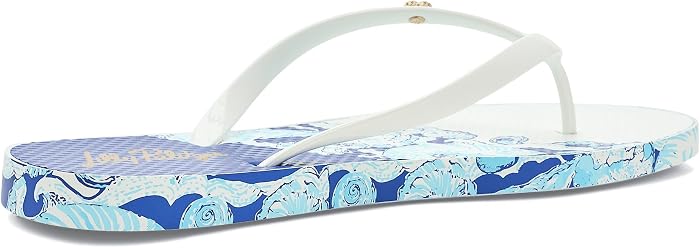 Женские сандалии Lilly Pulitzer Pool Flip-Flops, цвет: Белый — фото 7