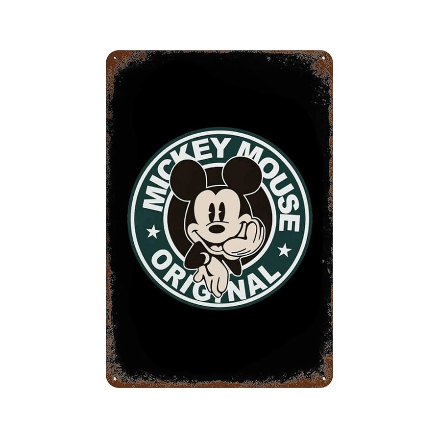 Amazon.co.jp: ブリキ看板 ミッキーマウス ビンテージ風 金属