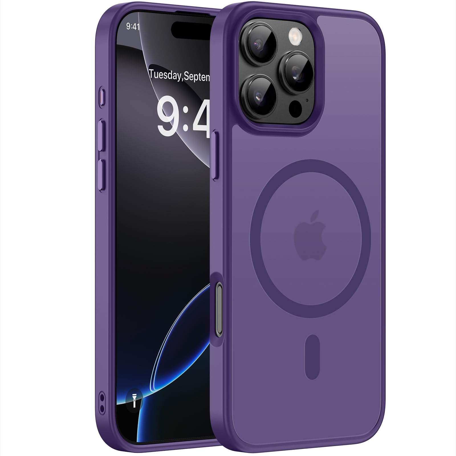 Photo 1 of Miracase iPhone 16 Pro Max Case, Dark Purple