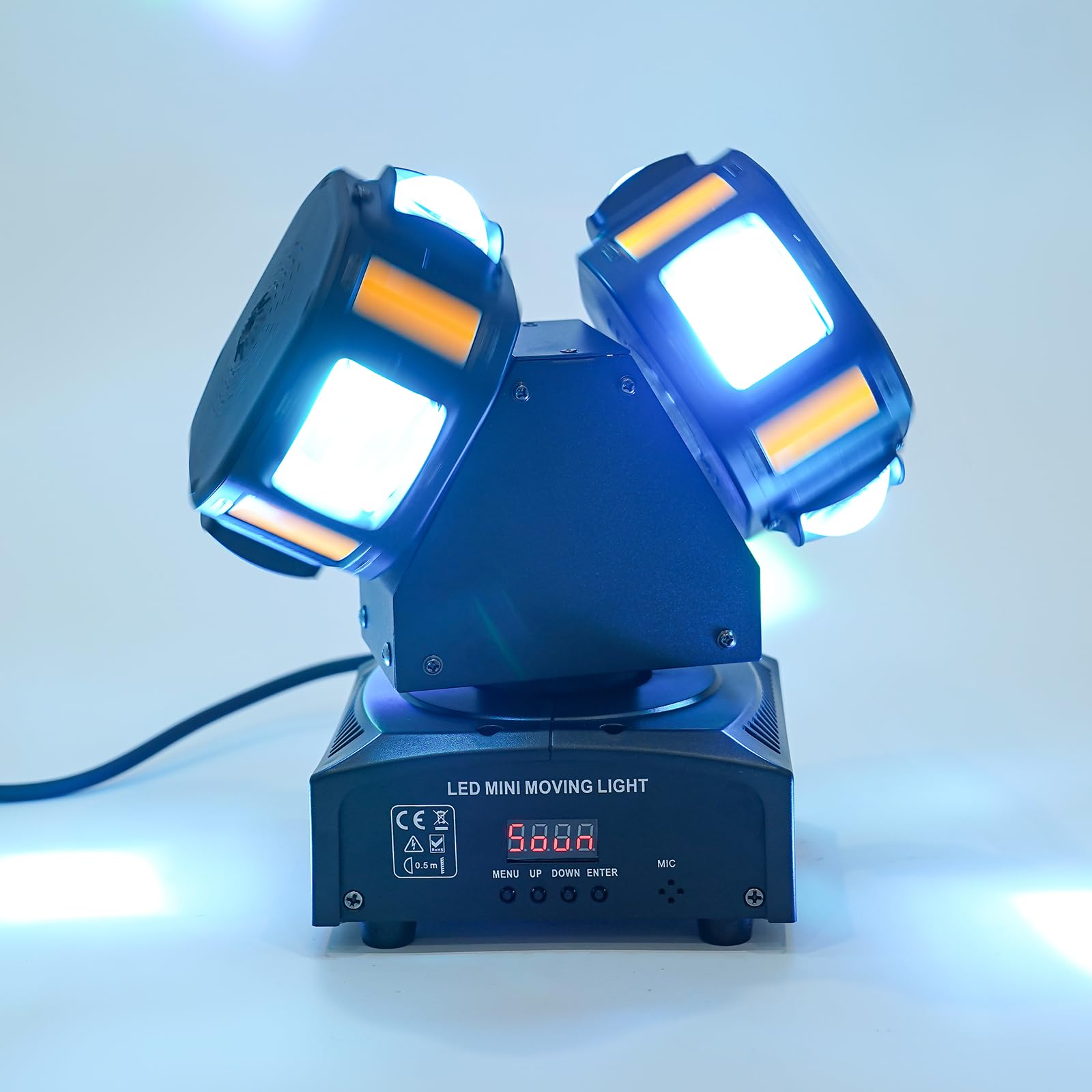 120 W Moving Head Luce palcoscenico LCD Luce Moving Head Luce DJ Disco Luci con 8 LED + Rotazione + 7 Colori Mix Effetto Moving Head Dj Lights per DJ Disco Band Show Party Luci da palcoscenico
