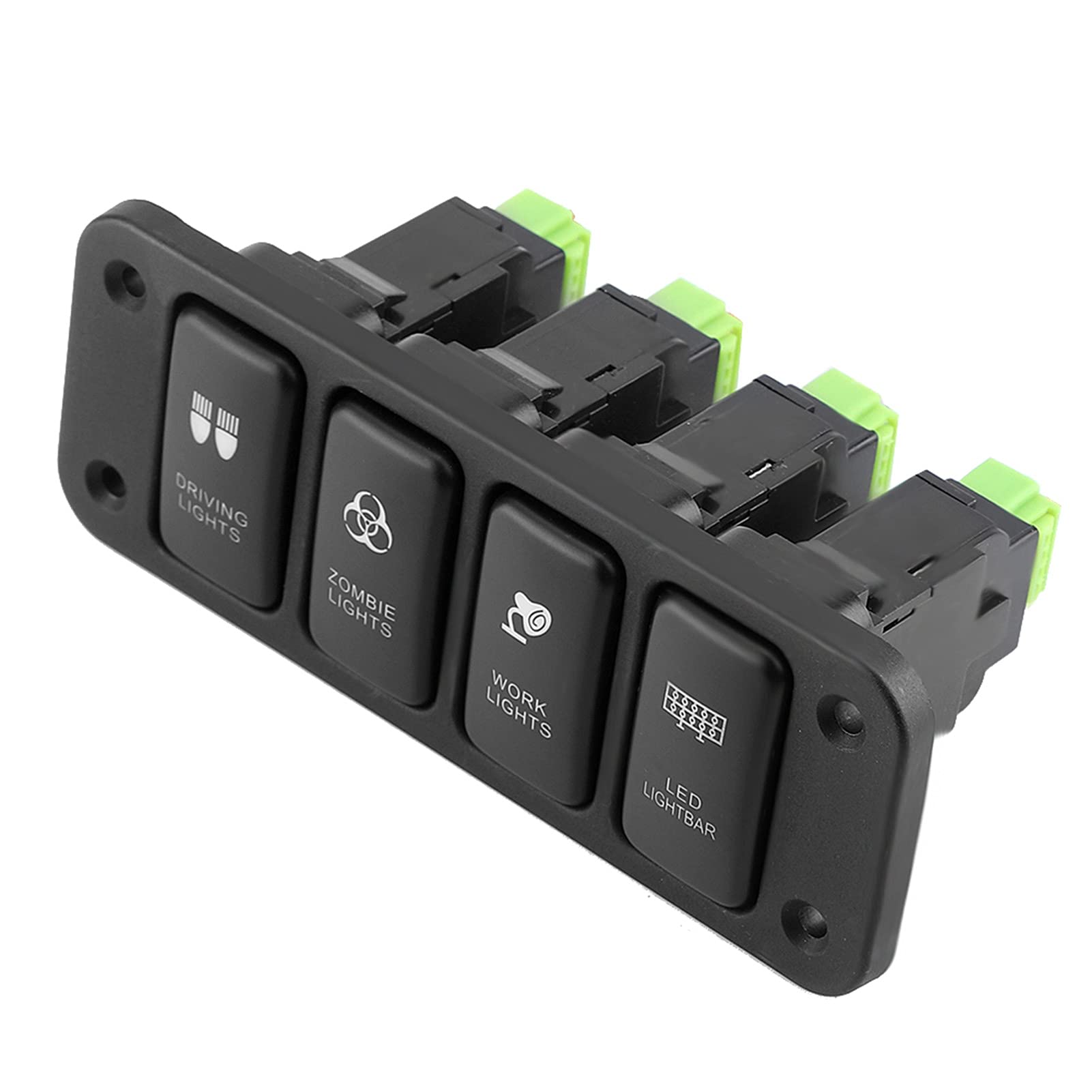 Luz de pantalla LED en panel de interruptor de 4 bandas de carcasa ABS 7