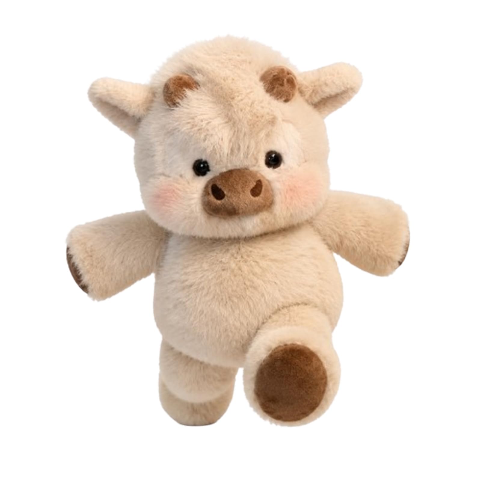 Running Highland Cow Plush, Moving Legs Stuffed Animal Toy, Cute Running Highland Cow Plush Toy, Creative Gifts for Kids & Adults Girls and Boys (Khaki, 17.71 inch)