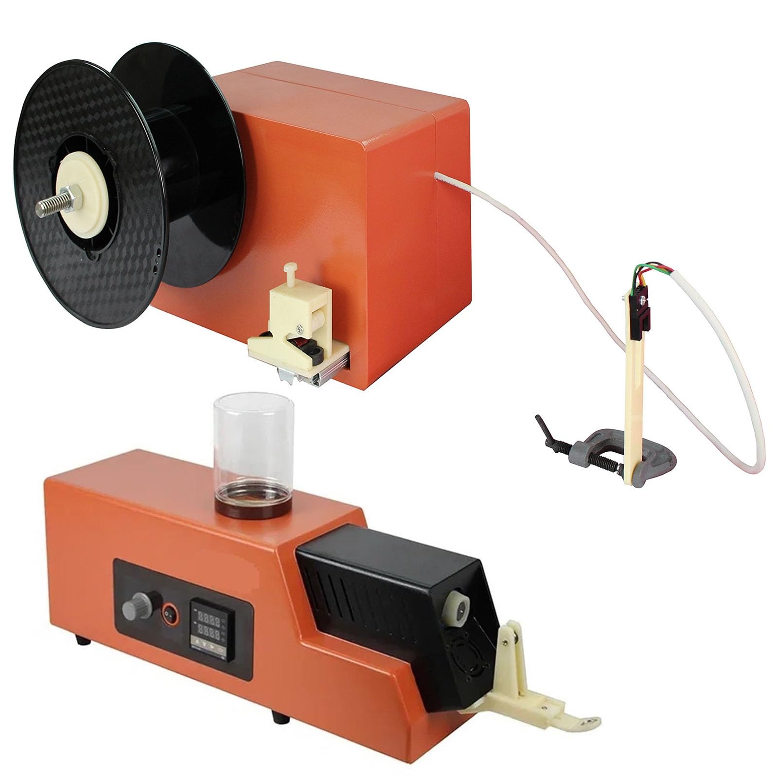 Macchina per estrusore di filamenti per stampante 3D, avvolgitore elettrico per bobina, velocità regolabile 300-650 mm/min, riciclatore da tavolo per PLA, ABS, PVA, estrusore