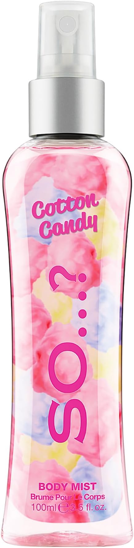 Cotton Candy Body Mist by So...? - Perfume for Women - Sweet Vanilla Perfume with Notes of Bergamot, Raspberry, Candy Floss - Gifts for Women - 3.5 oz