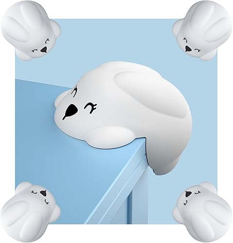 LZLTAUY Protector de esquina 100% silicona para bebé, protectores de esquina de dibujos animados, esquinas y bordes a prueba de bebés, adecuado para