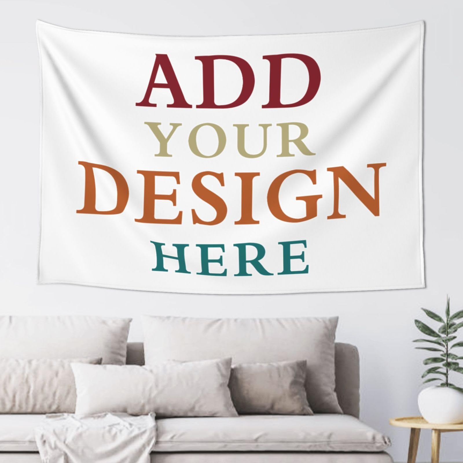 Xenorith Unframed Custom Tapestry，Custom Poster Add Your Text/Image，Personalised Tapestries ，Wall Hanging Art Decor For Wedding Banner，Photo Backdrop，Family，Festival，Birthday Gifts