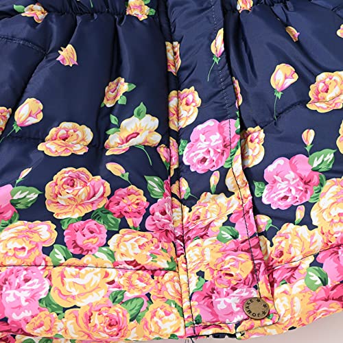 sfdgfhyf Girls' Winter Coat Insulated Long Parka Warm Hooded Puffer Jacket with Faux Fu𝐫 Collar Toddler Big4