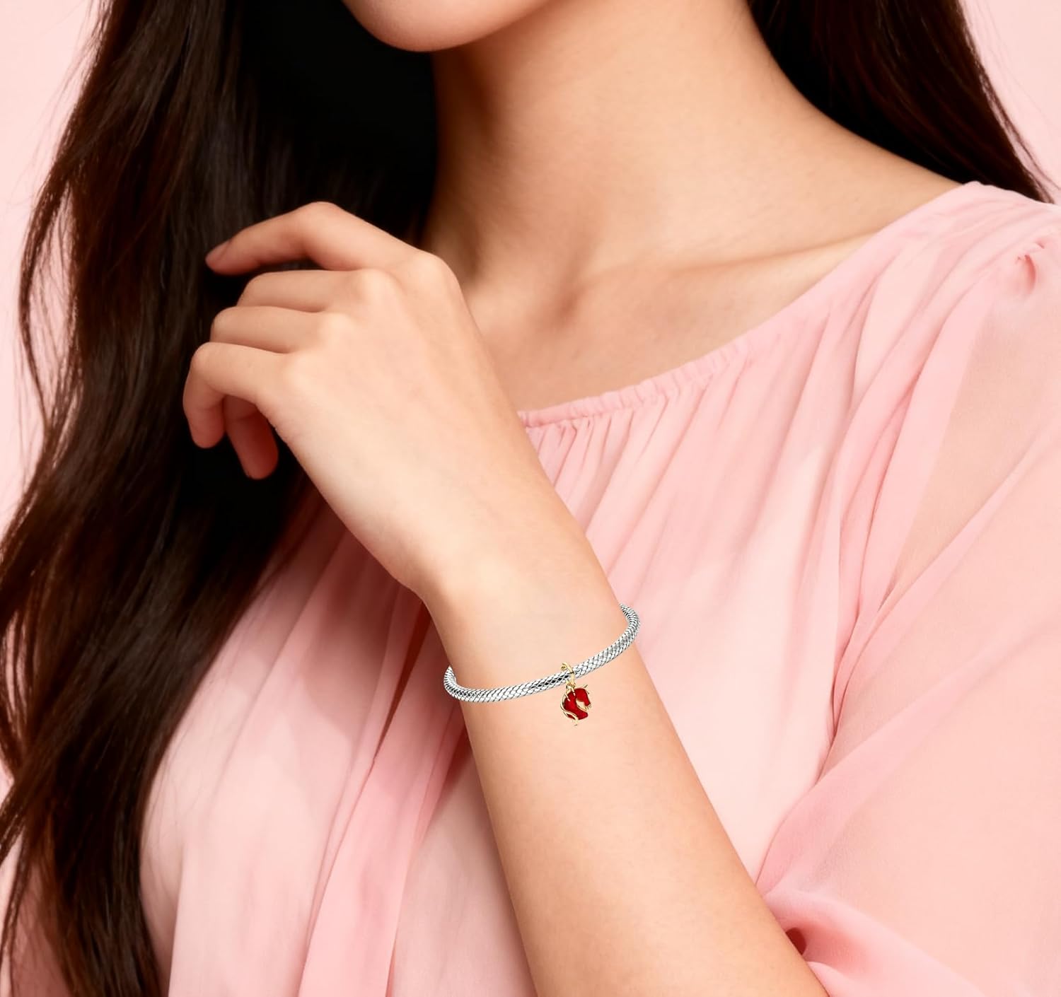 Gold Flower Family Charms for Bracelet 925 Sterling Silver Bead Charm for Women Jewelry Present - Image 3