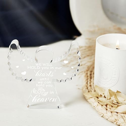 Miniatura 5 de Regalos de aborto espontáneo para madres, regalo de recuerdo, regalos de condolencias, huella de bebé, letrero de acrílico para escritorio, regalo