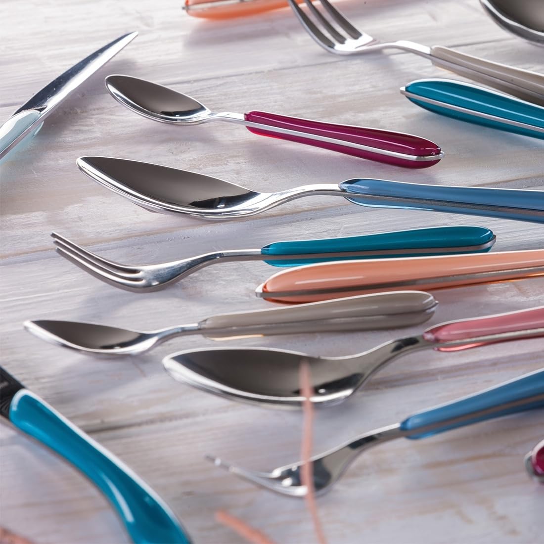 Kuppels Prisma - Set de cubiertos para 6 personas, 24 piezas de acero inoxidable pulido