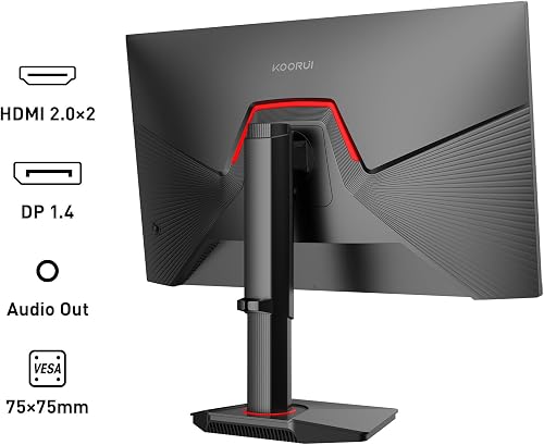 KOORUI G2722P 27 Inch Gaming Monitor,200Hz, Fast IPS, QHD 1440P, 1ms, Adaptive Sync, Lifting Adjustable, VESA Mountable, HDMI/DP, Low Blue Light, 99% SRGB - 2