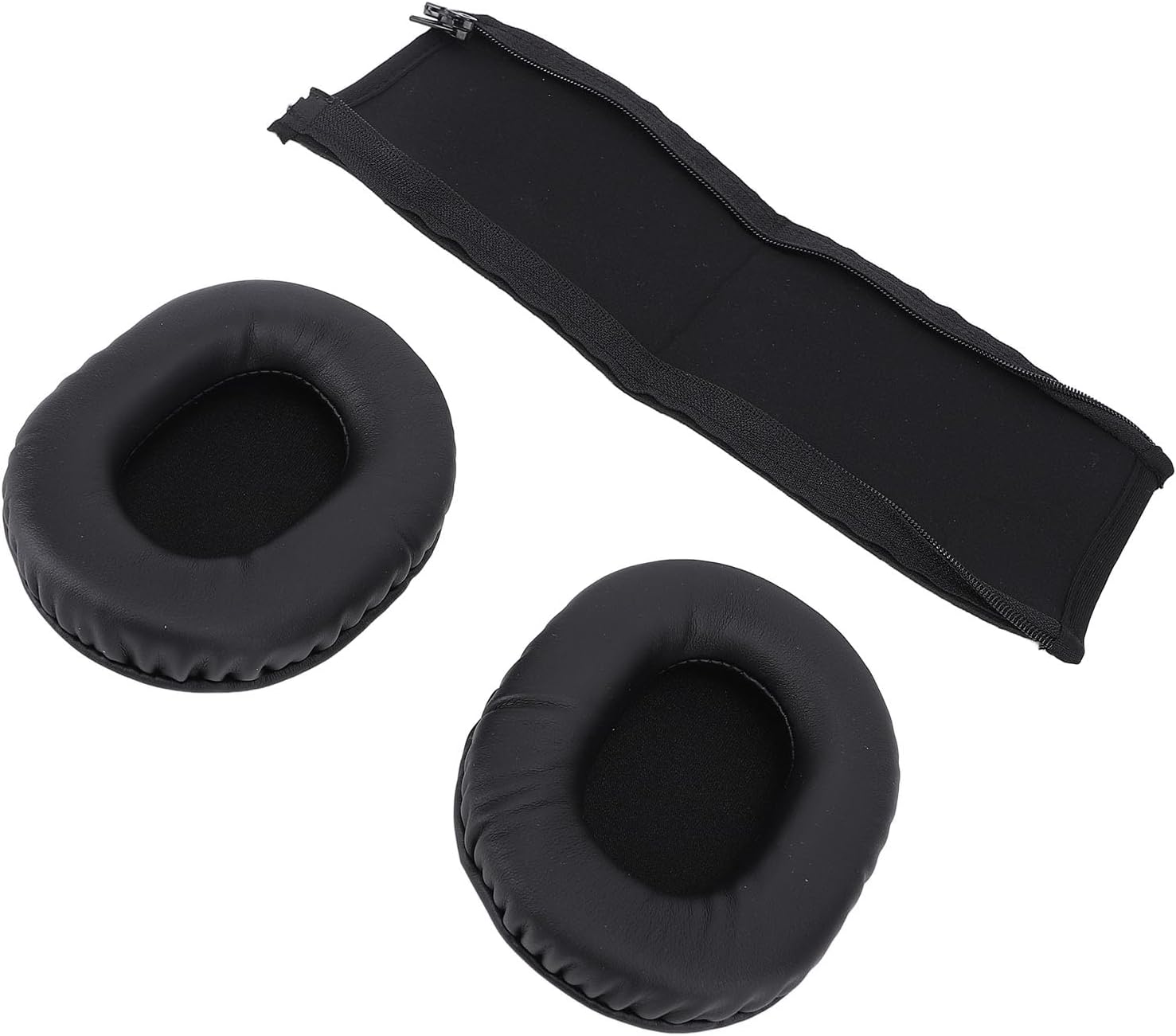 Headphone Ear Pad, Protein Leather Sponge Earphone Headset Earpad Replacement Cushions for M50X M40X M30X M20X, Headband Protector, Easy Installation