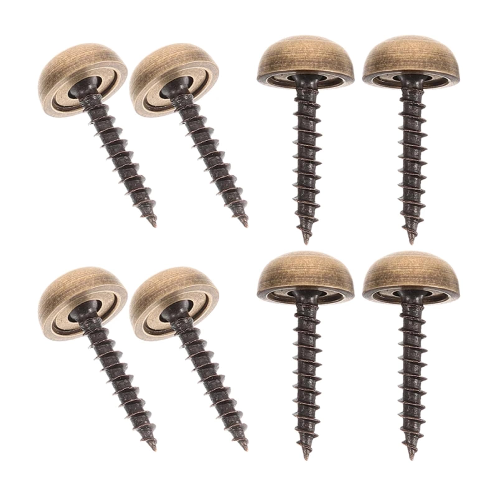 8 Sets Mirror Screws, 9 mm Mirror Nails with Decorative Caps