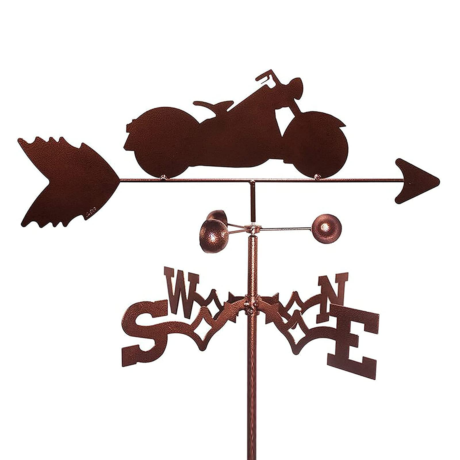 TAXXII Weather Vane Stainless Steel Weathervane for Garden Retro Wind Creative Stake Direction Indicator