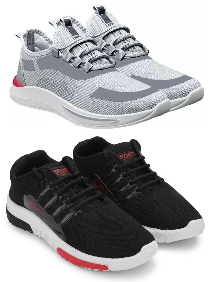 Exclusive Range of Sports Running Shoes for Men with Soft Comfort Fit (Pack of 2) Multi-image-42