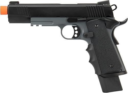Vista 8 de Pistola de aire comprimido Army Armament R32 de metal completo con retroceso de gas, estilo Airsoft (DARKSTORM/TAN/Negro)