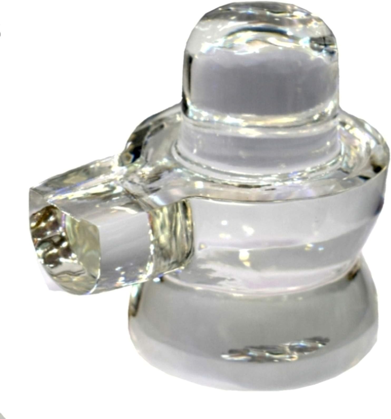Ramneek Jewels Divya Shakti 100% Pure Crystal Quartz Shivling AAA Quality (150 Grams) Sphatik shivlingam