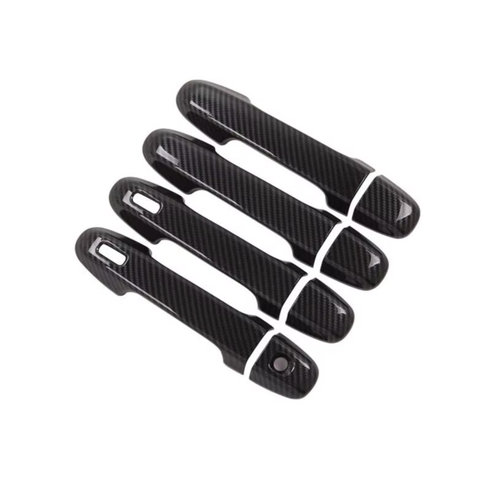 Iukmr Carbon Fiber For Subaru Xv For Crosstrek 2018-2023 Car Door Handle Cover Decor Sticker Overlay Styling Accessories Car Outer Door Handle(Carbon Fiber)