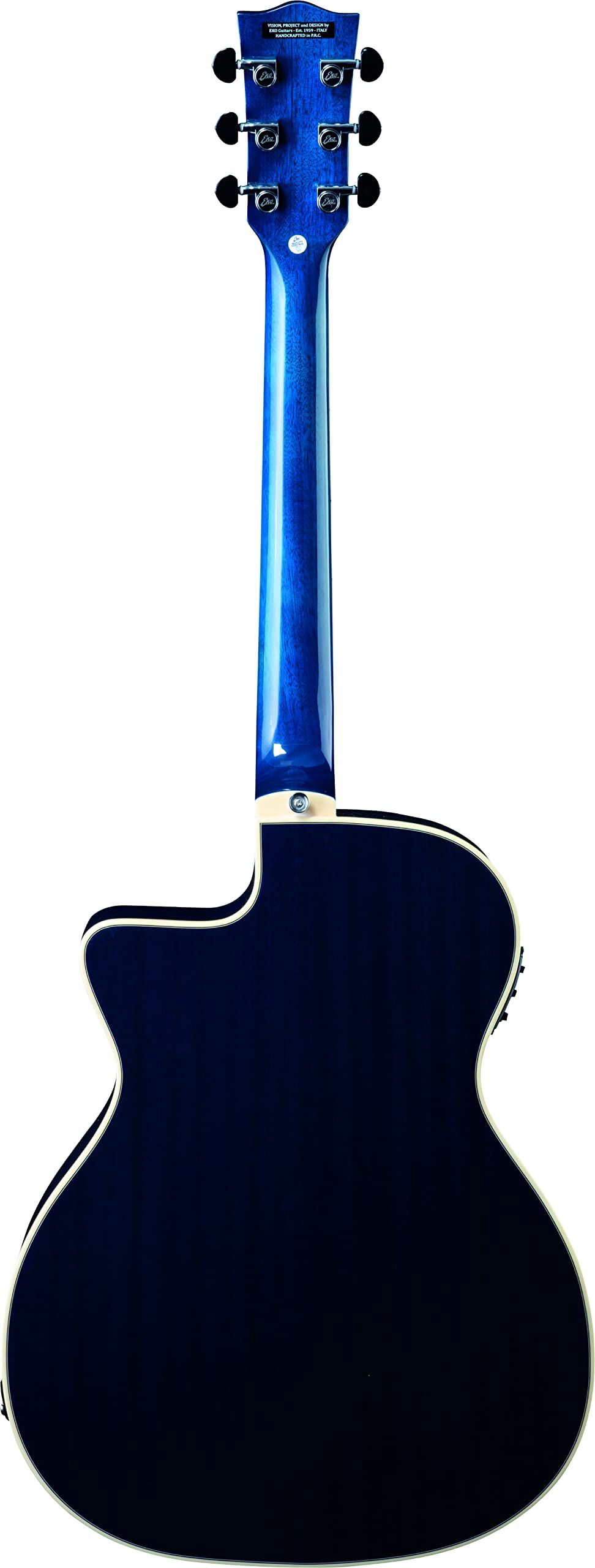 EKO GUITARS – NXT A100CE SEE THROUGH BLUE, Akustikgitarre, Decke aus Fichte, Zargen, Boden und Hals aus Mahagoni, Griffbrett aus südamerikanischem Roupanà, Dreadnought Cutaway, Farbe Blau