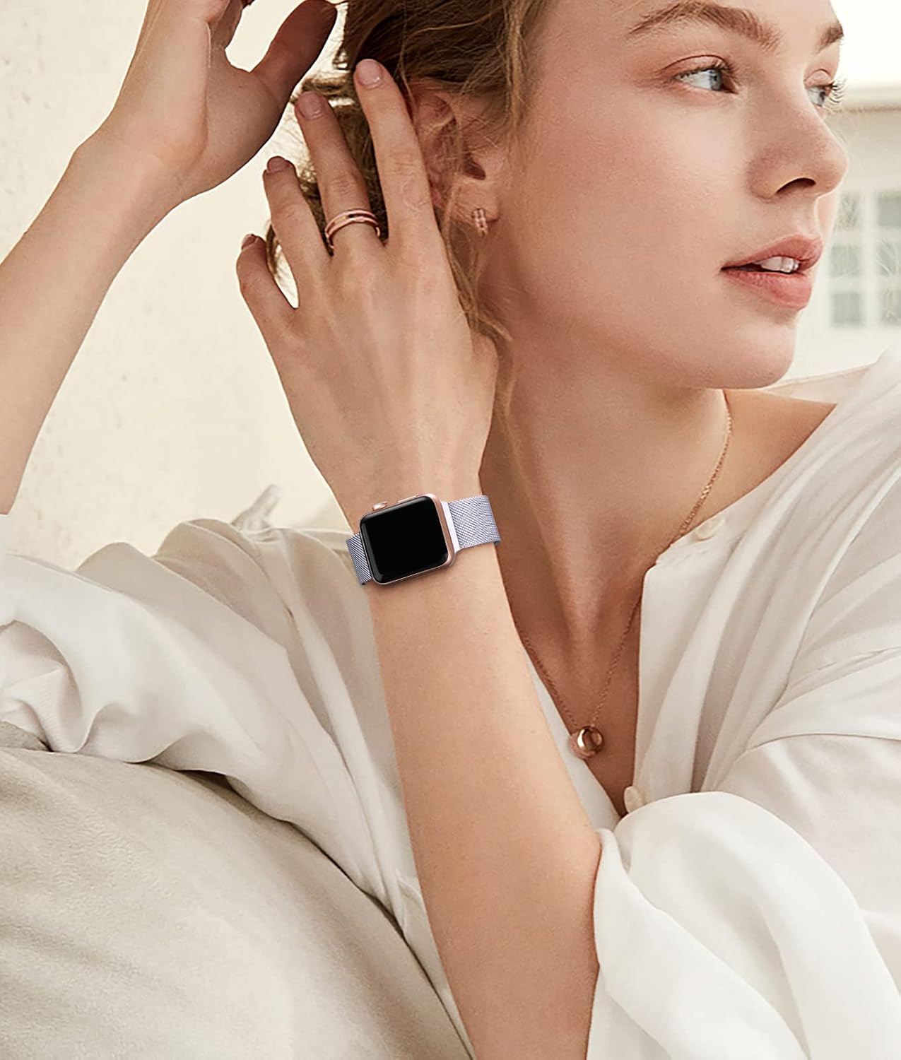 Magnetic Band Compatible for Apple Watch Bands Women Men 40mm 38mm 41mm 42mm 46mm 44mm 45mm 49mm, Stainless Steel Mesh Metal Sport Strap Wristband iWatch Series 11 10 9 8 7 6 5 4 3 2 1 SE Ultra - Image 5