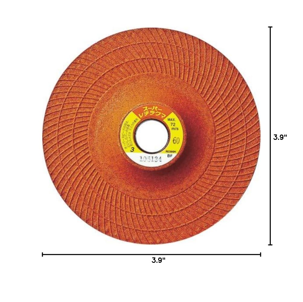 Redjibon Super-Diethylene Stainless Steel Grit 60 Abrasive Wheel 100 x 3 x 15 mm (25 Pieces) for Angle, Bench & Die Grinders